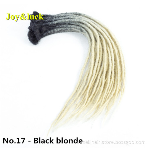 Wholesale Price Hair Extension Wig In Afro Handmade Dreadlock  Crochet 22 inch One Root Braided Braids Synthetic Wig